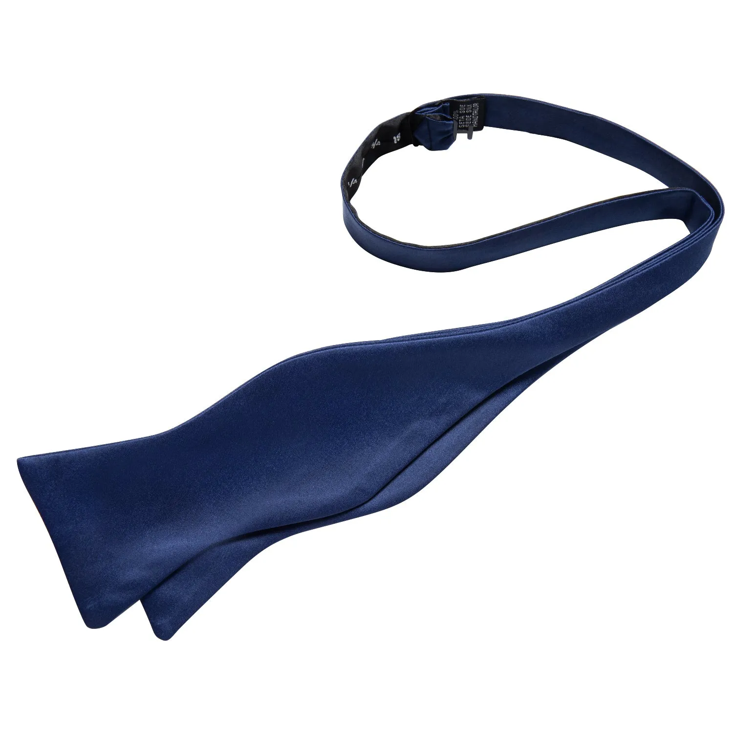 Ties2you Navy Blue Formal Bow Tie Mens Self-tie Solid Bowtie Pocket Square Cufflinks Set Business sold by Ties2You product image thumbnail 3