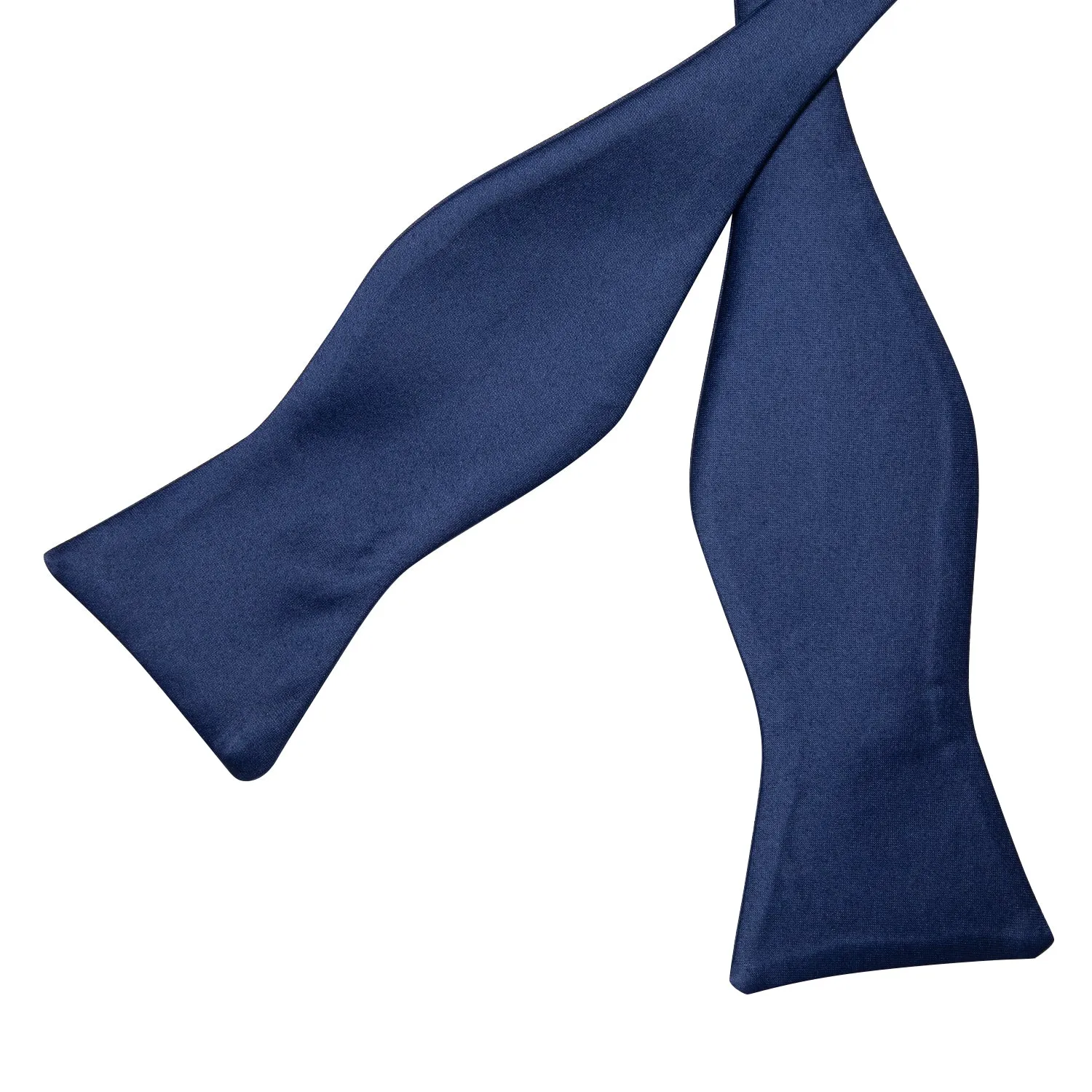 Ties2you Navy Blue Formal Bow Tie Mens Self-tie Solid Bowtie Pocket Square Cufflinks Set Business sold by Ties2You product image thumbnail 4