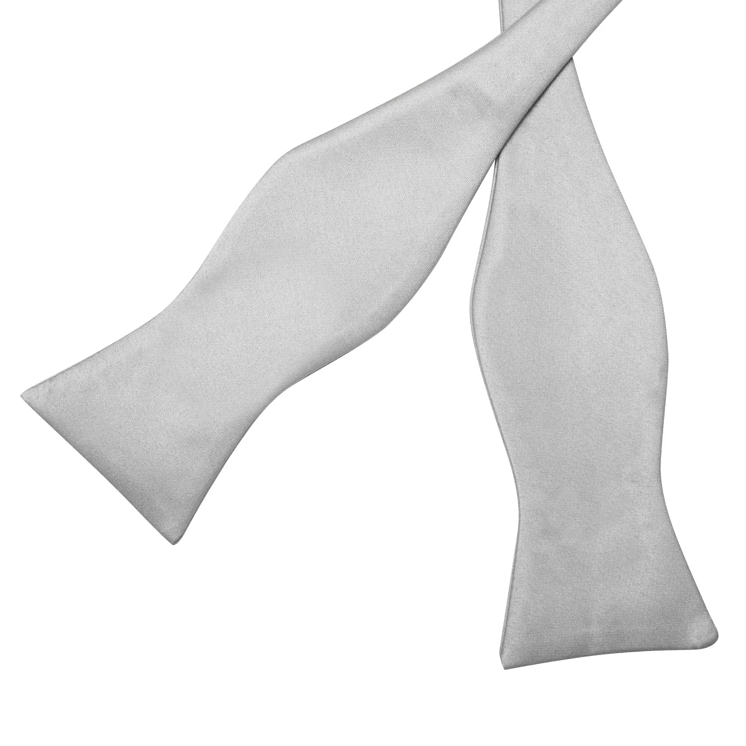 Ties2you Grey Solid Bow Tie for Wedding Dress Men's Self-tie Bowtie Pocket Square Cufflinks Set sold by Ties2You product image thumbnail 3