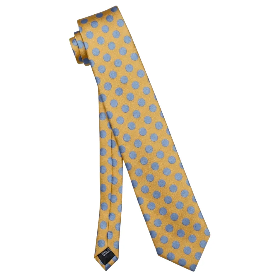 Ties2you Polka Dot Tie Men's Orange Necktie Pocket Square Cufflinks Set sold by Ties2You product image thumbnail 4