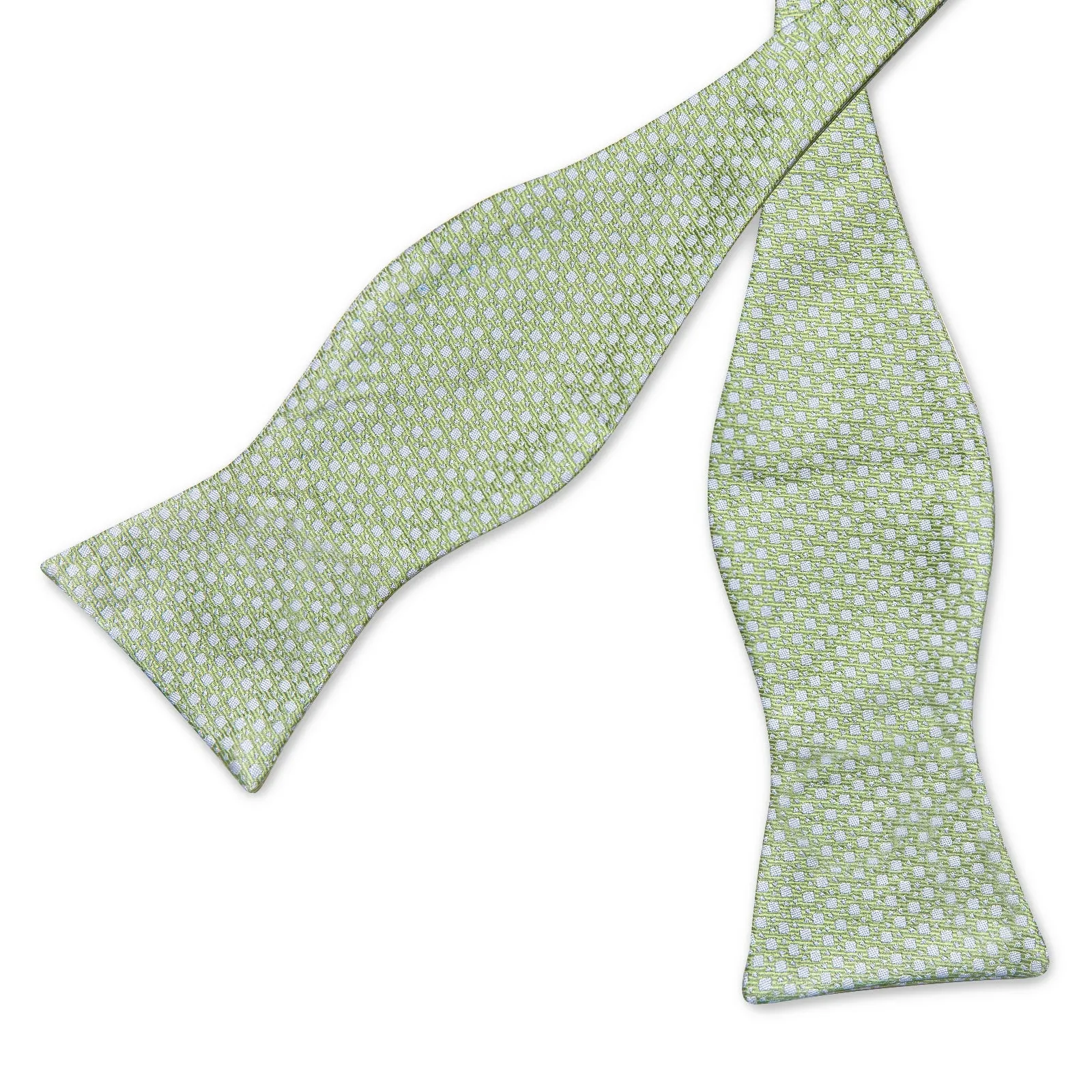 Ties2you Sage Green Geometric Bow Tie for Men Self-tie Wedding Bowtie Hanky Cufflinks Set sold by Ties2You product image thumbnail 4