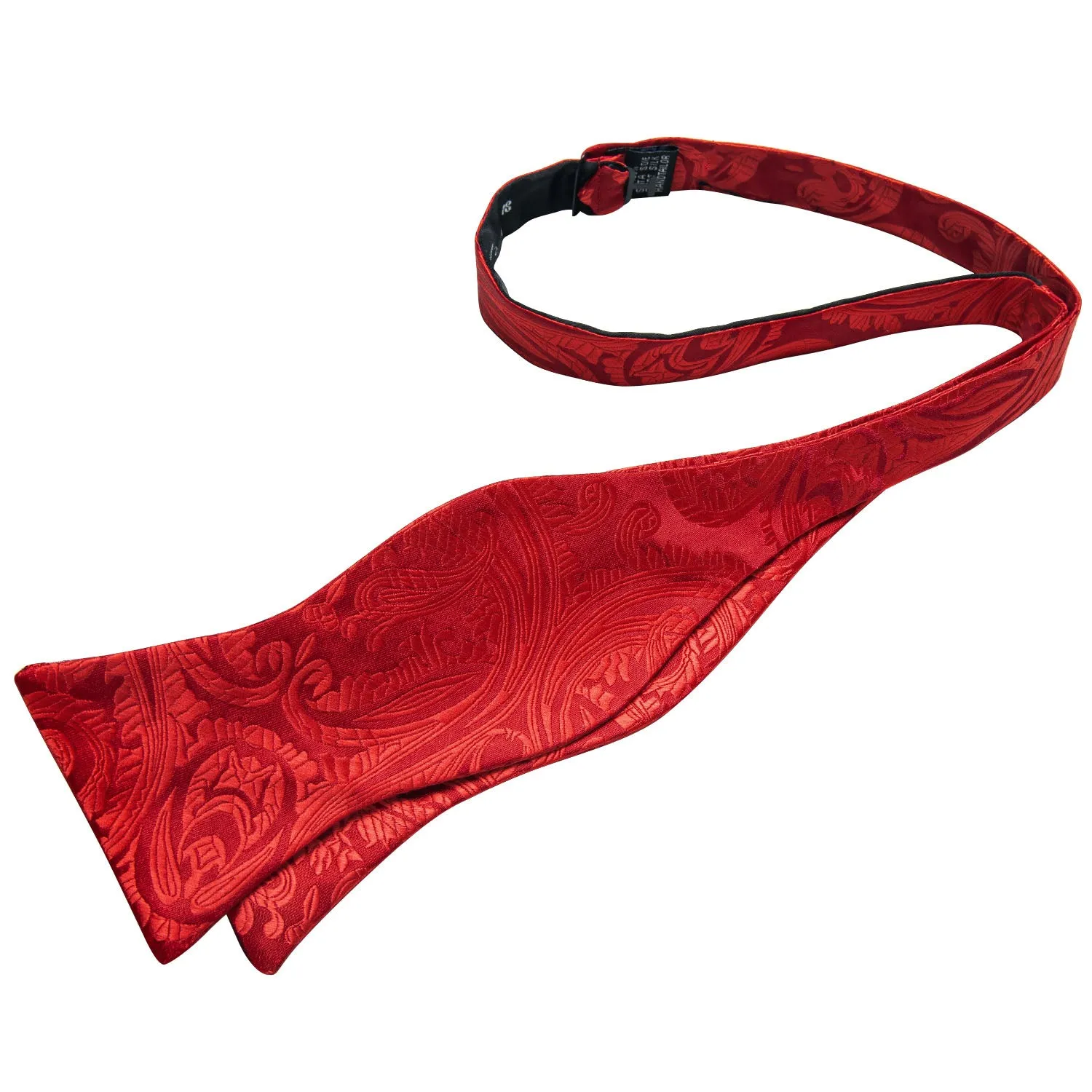 Ties2you Red Paisley Tuxedo Bowtie for Men Self-tie Bow Tie Pocket Square Cufflinks Set Wedding Dress sold by Ties2You product image thumbnail 3