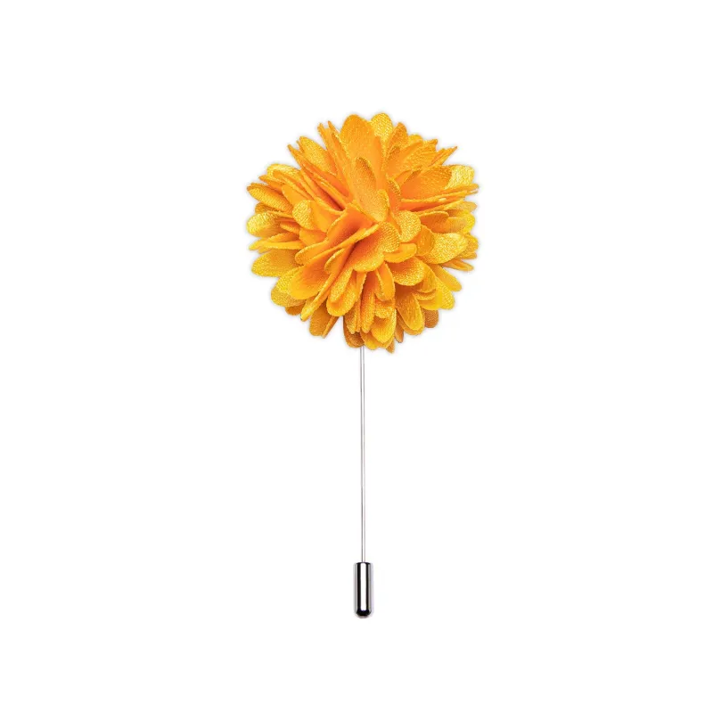 Ties2you Tie Accessories Gold Floral Lapel Pin Brooch for Men made by Ties2You