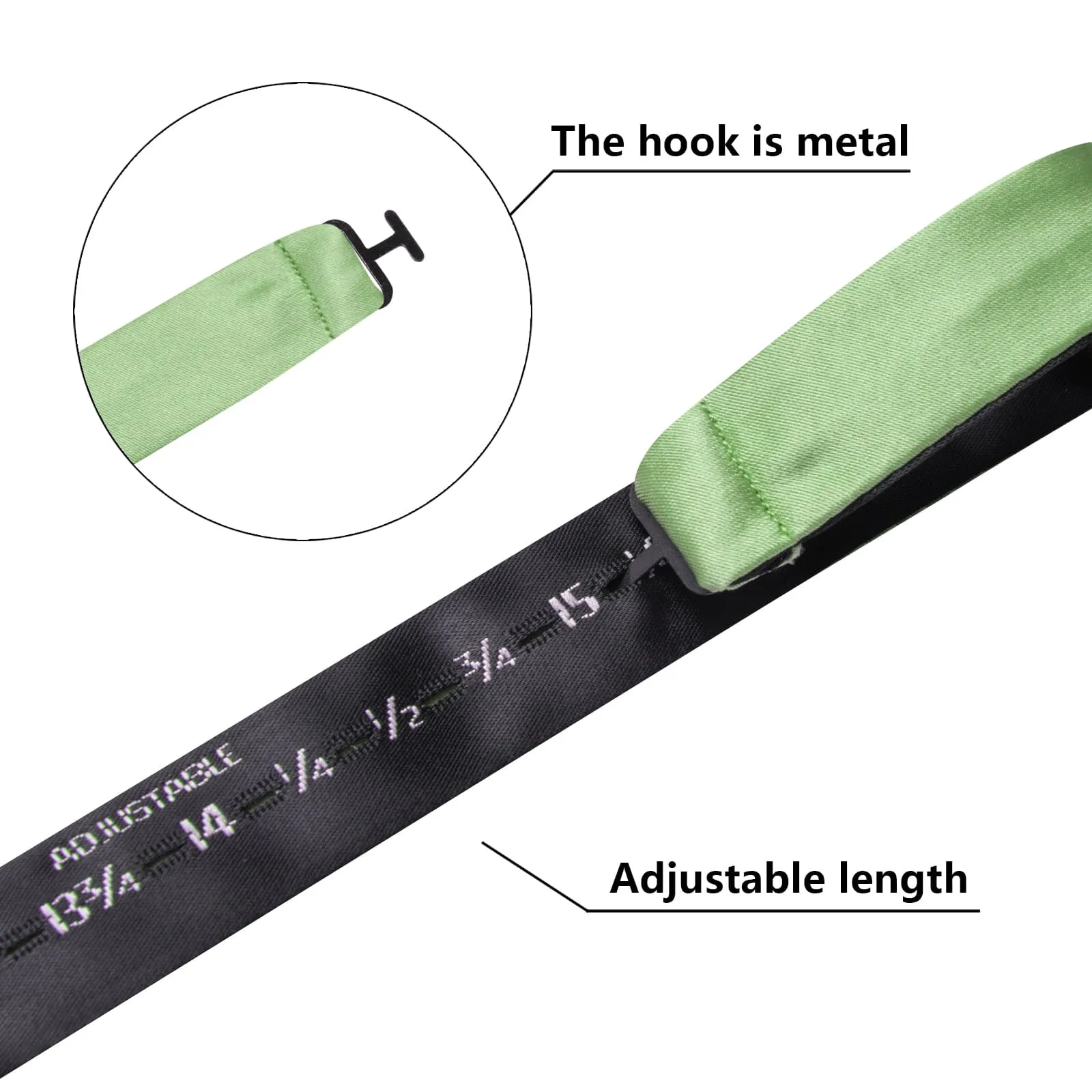 Ties2you Men's Sage Green Bow Tie for Wedding Solid Self-tie Bowtie Pocket Square Cufflinks Set sold by Ties2You product image thumbnail 5