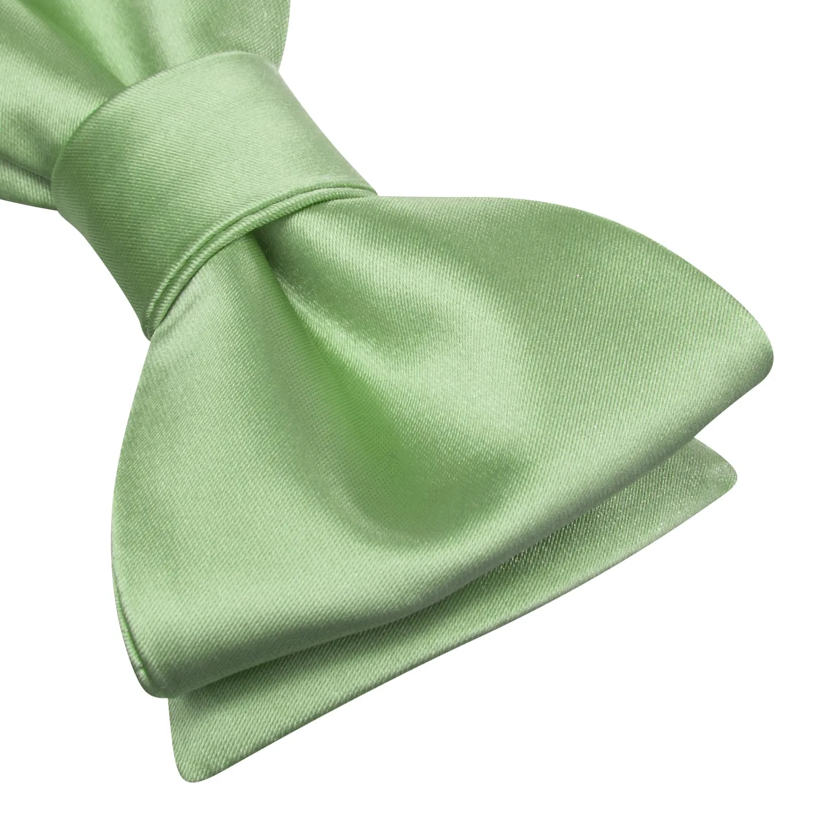 Ties2you Men's Sage Green Bow Tie for Wedding Solid Self-tie Bowtie Pocket Square Cufflinks Set sold by Ties2You product image thumbnail 3