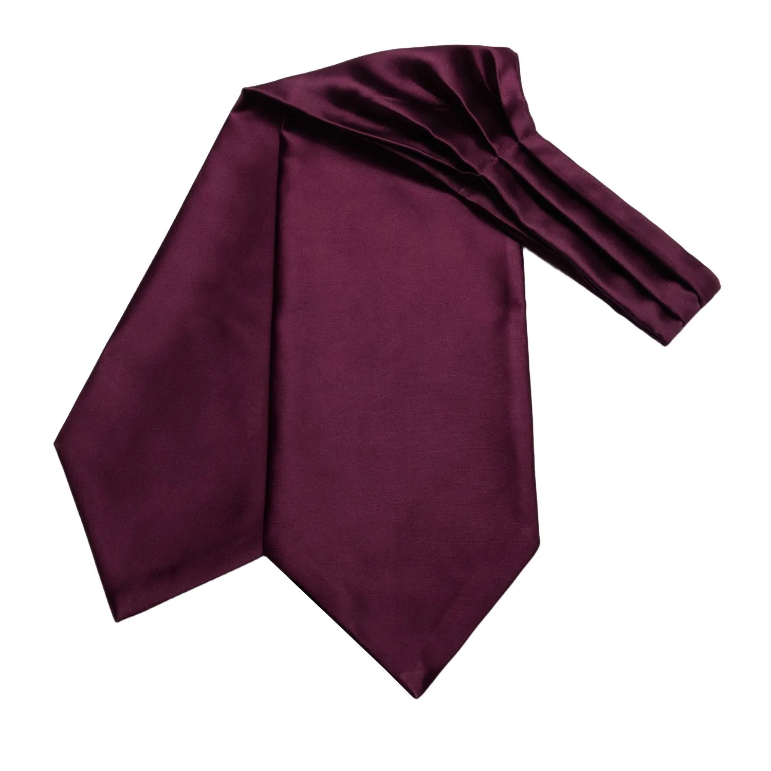 Ties2you Maroon Cravat Tie Men's Solid Ascot Necktie Pocket Square Cufflinks Set for Wedding sold by Ties2You product image thumbnail 5