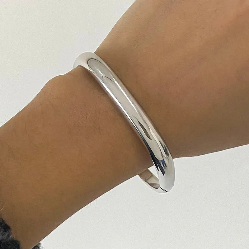 Silver Minimalist Bangle sold by Elleexist product image thumbnail 3