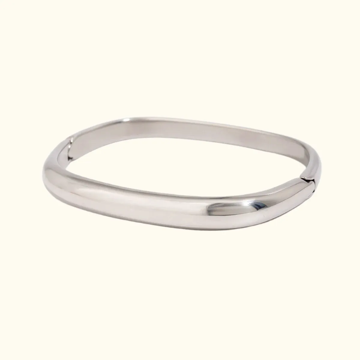 Silver Minimalist Bangle sold by Elleexist