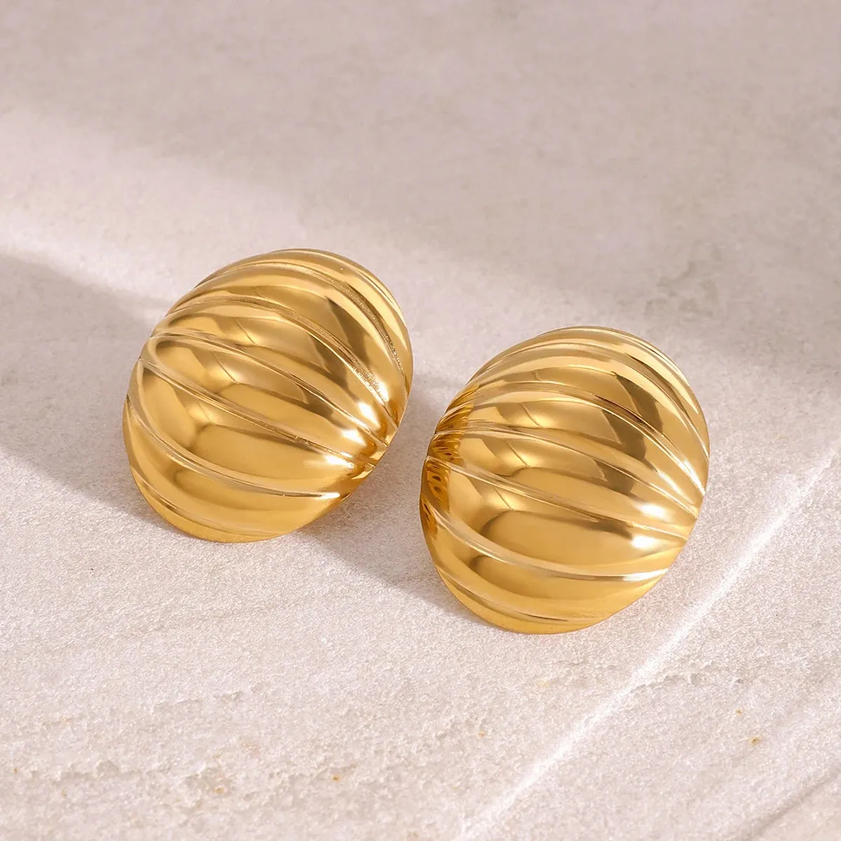 Sculpted Dome Earrings sold by Elleexist product image thumbnail 4