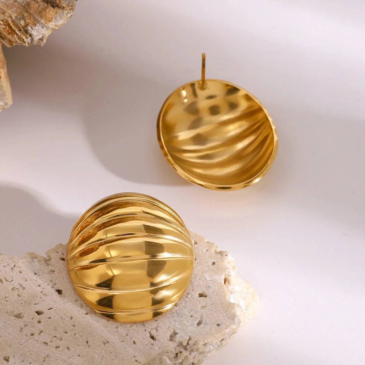 Sculpted Dome Earrings sold by Elleexist product image thumbnail 5