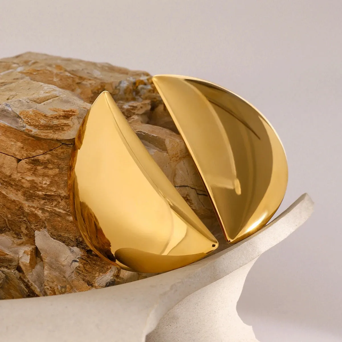 Split Moon Earrings sold by Elleexist product image thumbnail 5