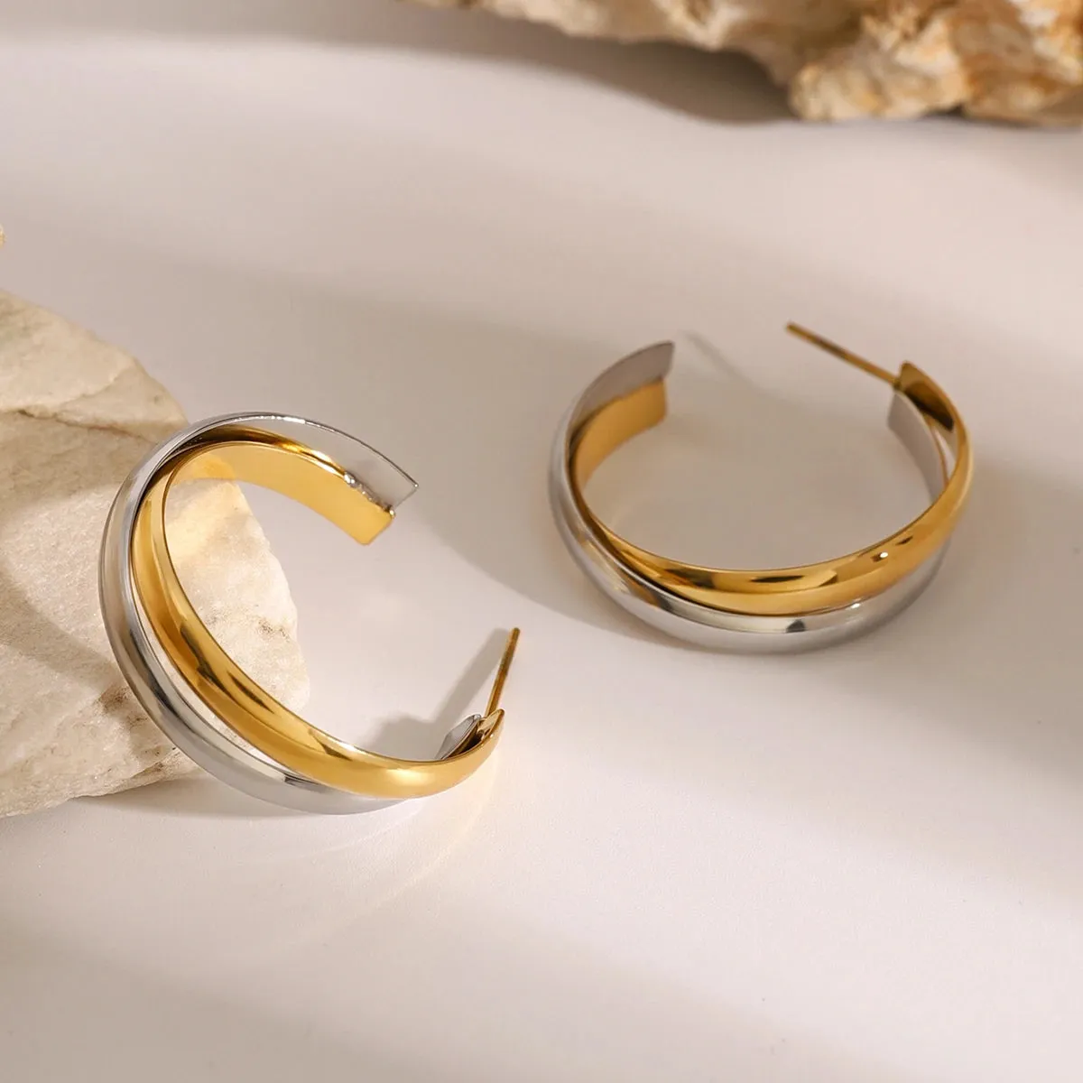 Minimalist Open Hoops sold by Elleexist product image thumbnail 3