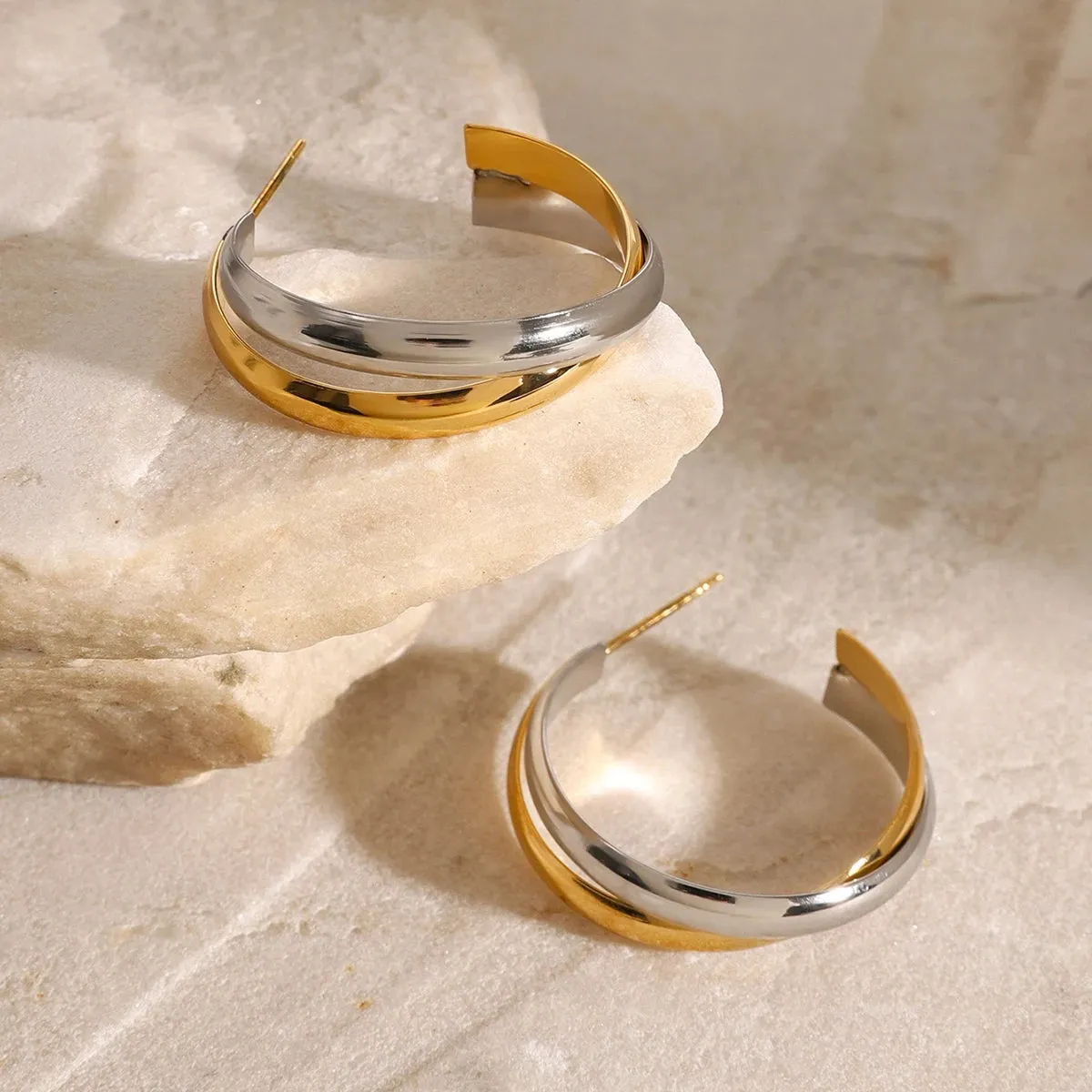 Minimalist Open Hoops sold by Elleexist product image thumbnail 5