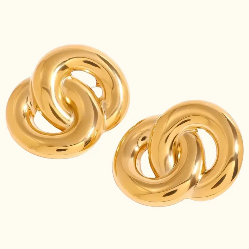 Interlocking Knot Earrings sold by Elleexist