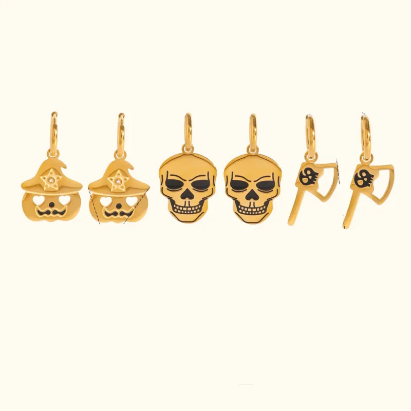 Halloween Charm Hoops Set sold by Elleexist