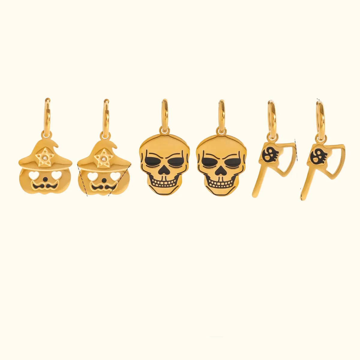 Halloween Charm Hoops Set sold by Elleexist