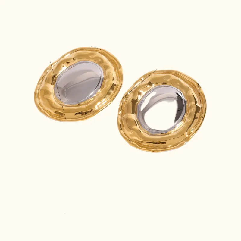 Ripple Disc Statement Earrings sold by Elleexist