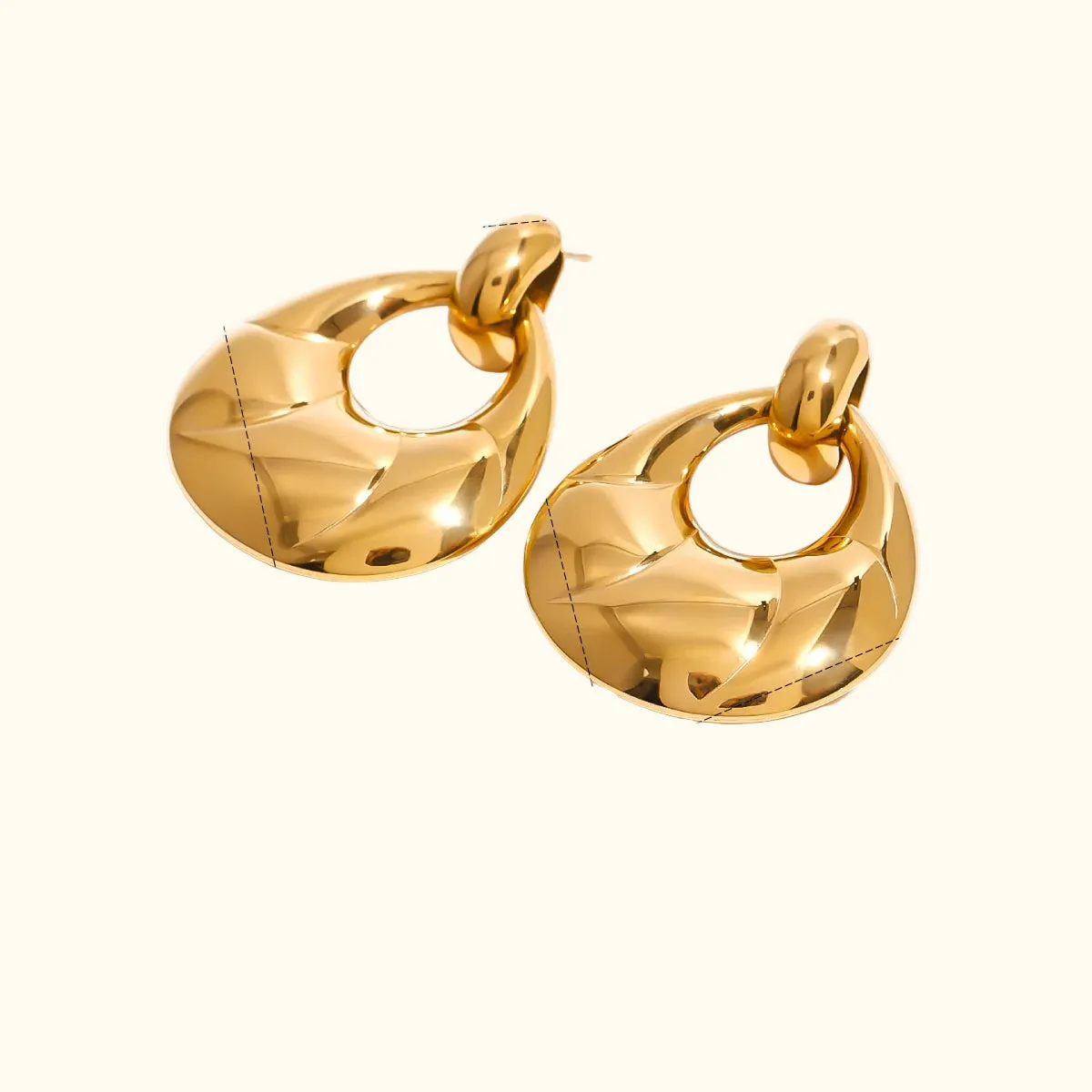 Dual-Tone Teardrop Earrings sold by Elleexist product image thumbnail 2