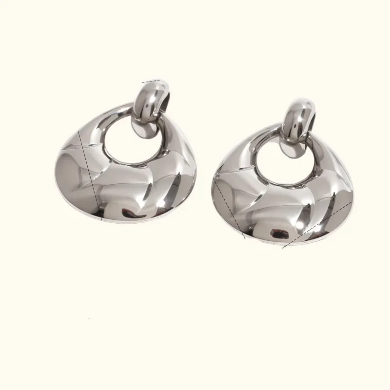 Dual-Tone Teardrop Earrings sold by Elleexist