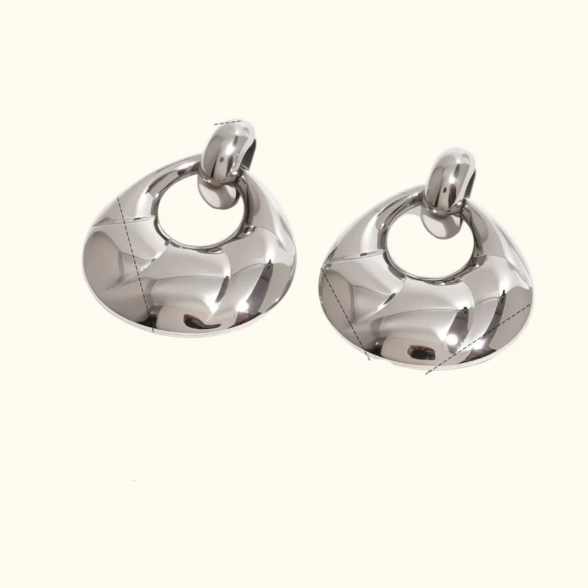 Dual-Tone Teardrop Earrings sold by Elleexist