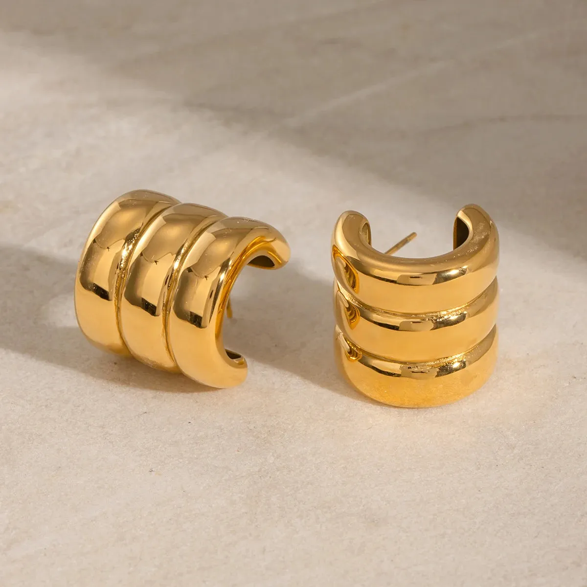 Rectangular Textured Earrings sold by Elleexist product image thumbnail 5