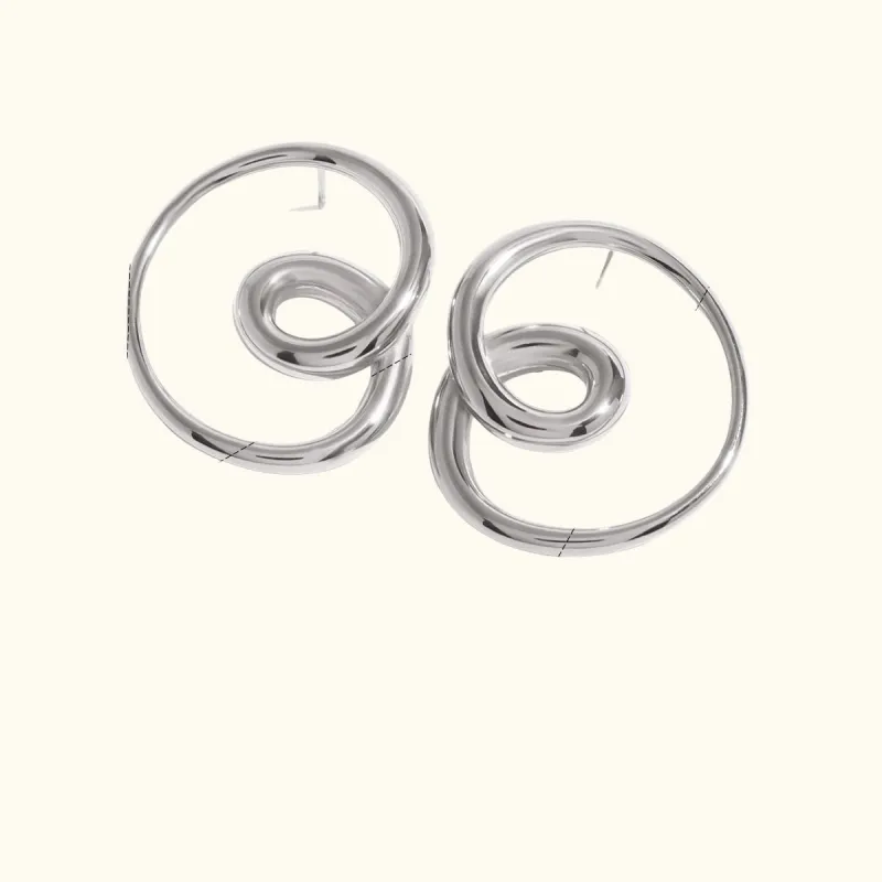 Abstract Spiral Statement Earrings sold by Elleexist