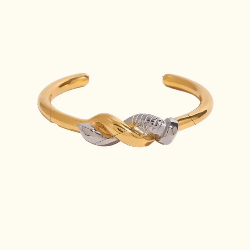 Duality Twist Bangle sold by Elleexist