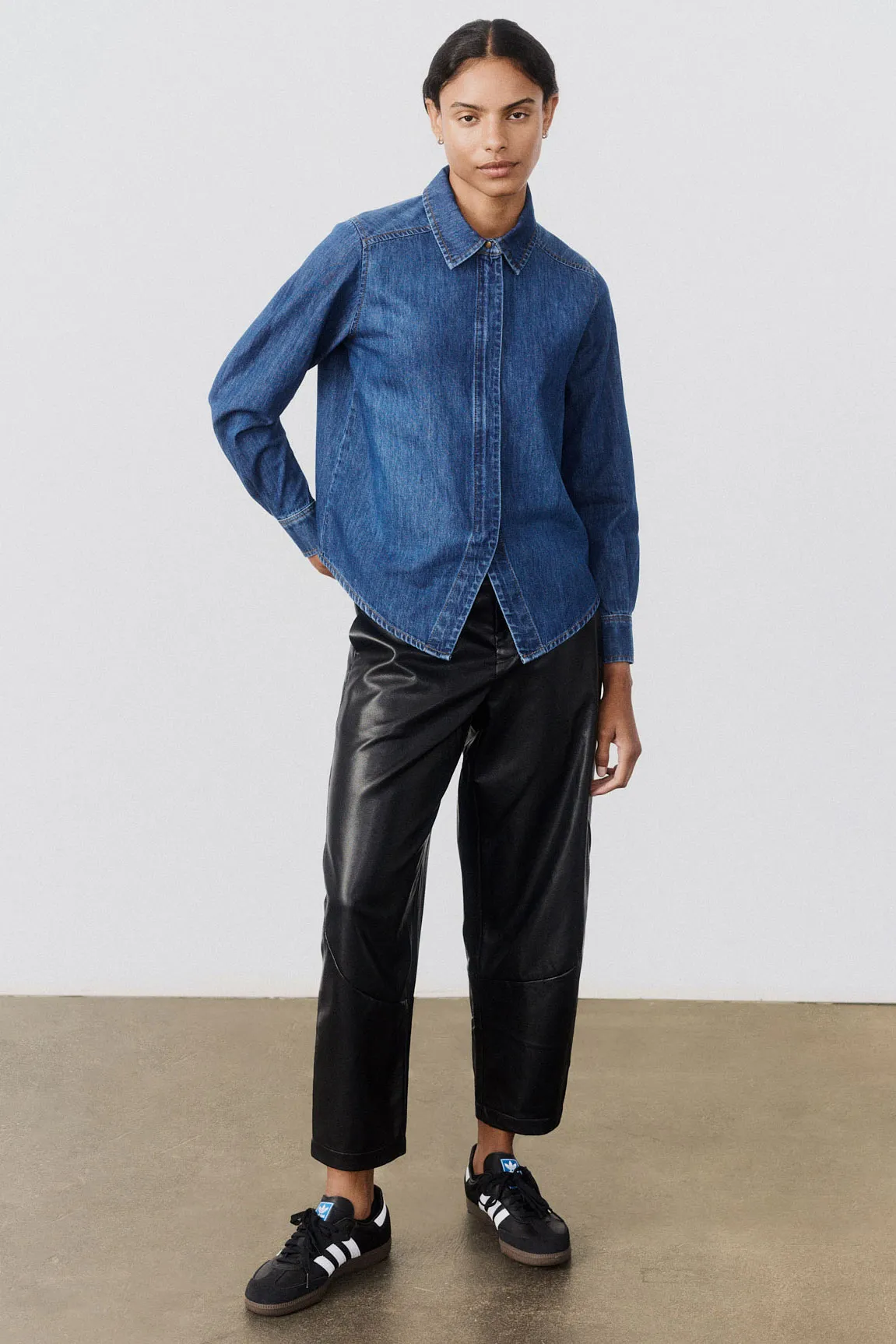 Denim Handkerchief With a Zipper Blouse sold by Ruti product image thumbnail 3