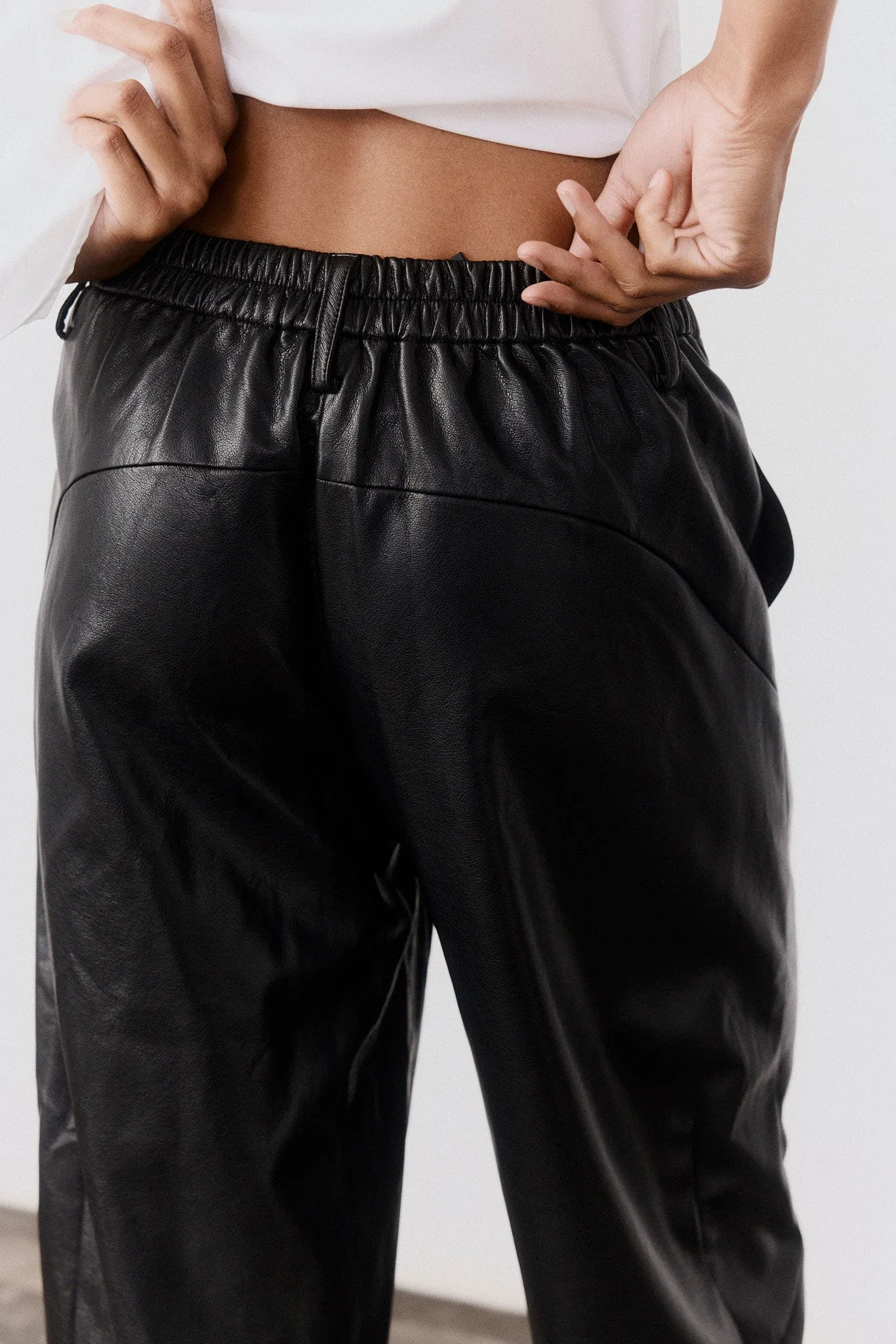The Vegan Leather Wide-ish Pants sold by Ruti product image thumbnail 5
