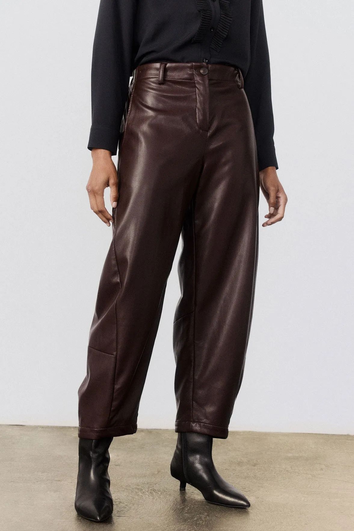 The Vegan Leather Uptown Loose Work Pants sold by Ruti product image thumbnail 3