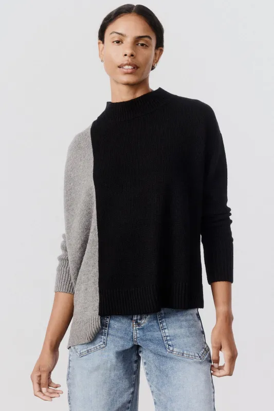 Half and Half Asymmetric Sweater sold by Ruti