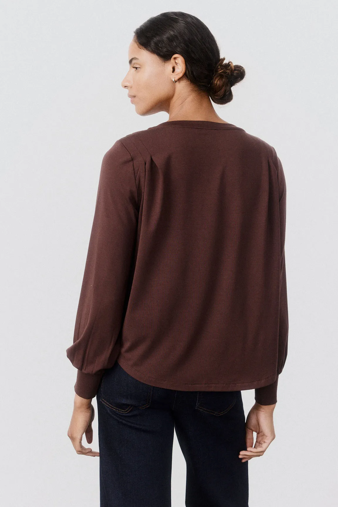 Pleat Detail Long Sleeve V Neck sold by Ruti product image thumbnail 5