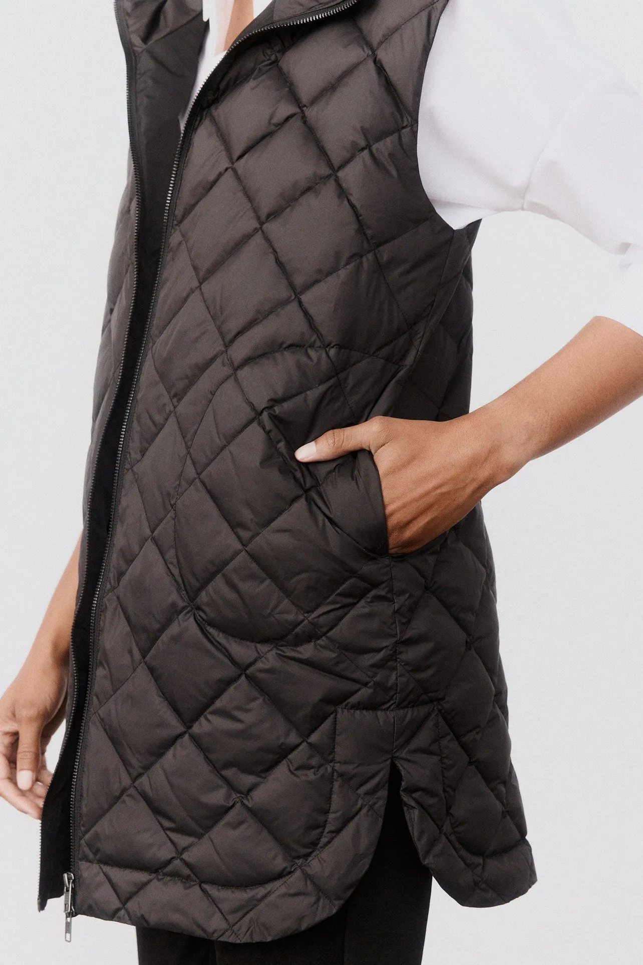 Quilted Down Long Line Vest sold by Ruti product image thumbnail 2
