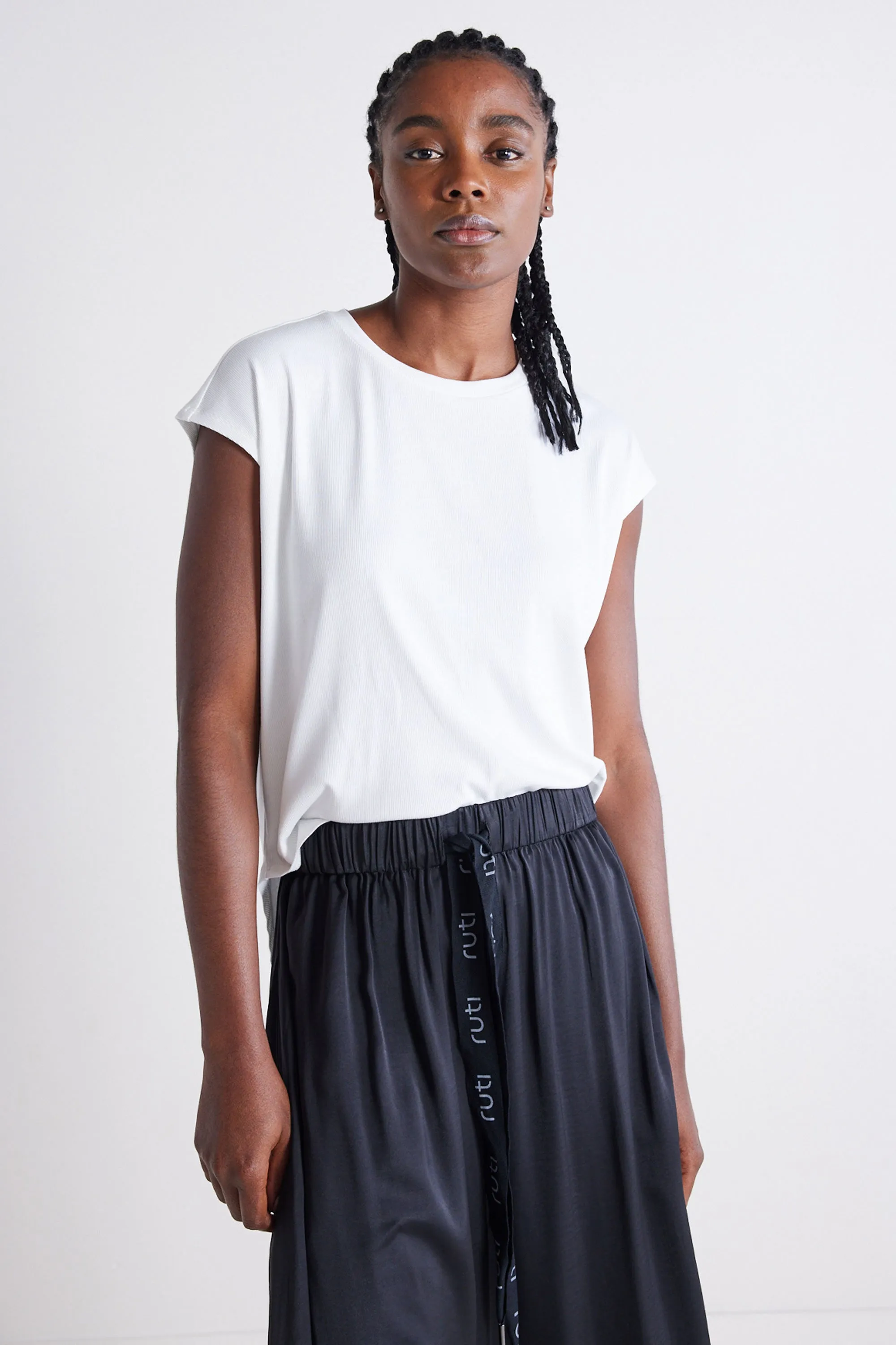 The Ribbed Tuck-In Tee sold by Ruti