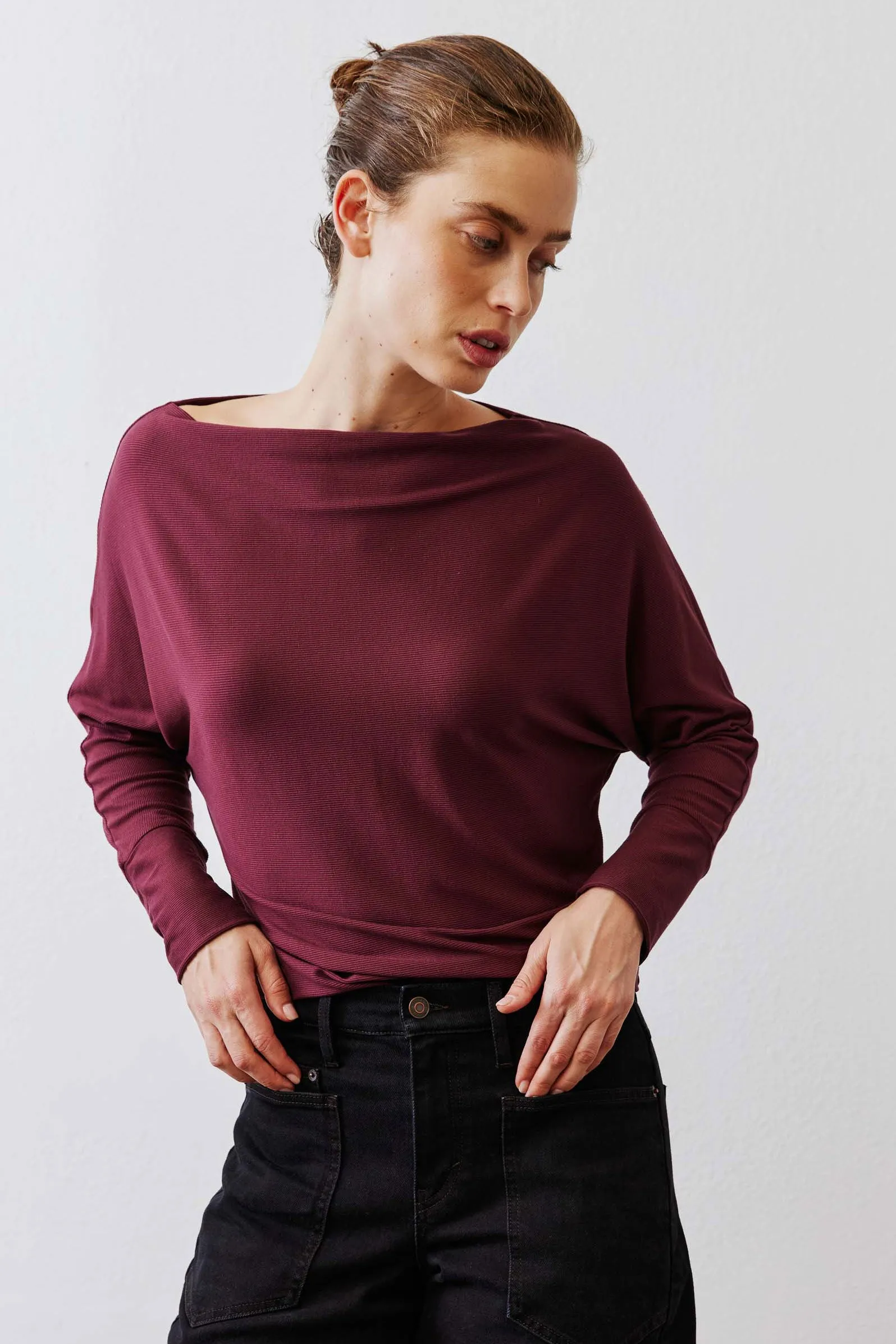 The Day to Day Ribbed Dolman Top sold by Ruti product image thumbnail 5