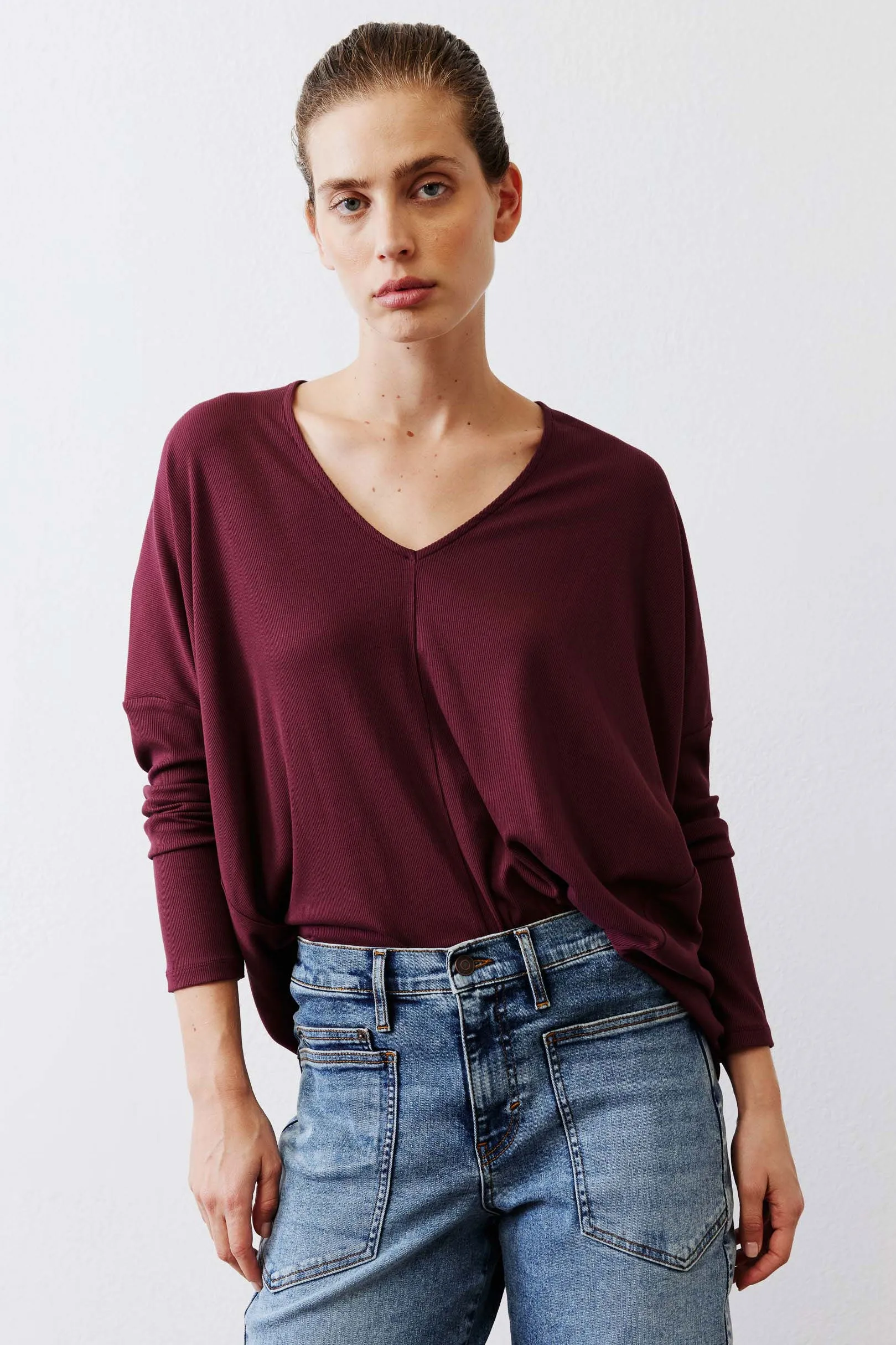 The Ribbed Dolman Long Sleeve Top sold by Ruti product image thumbnail 4