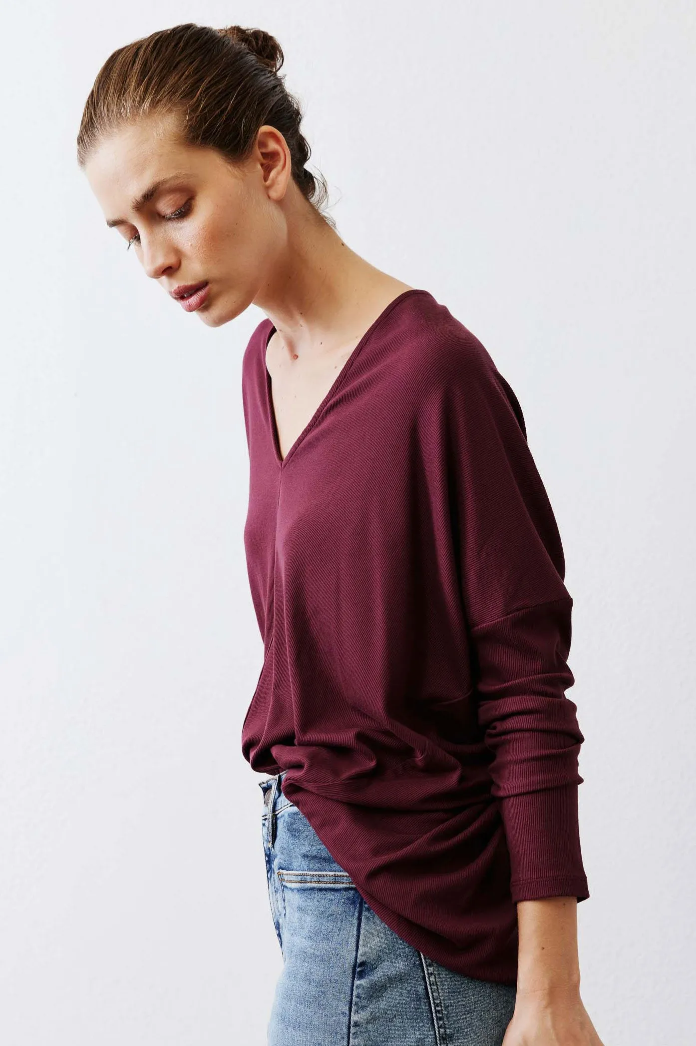 The Ribbed Dolman Long Sleeve Top sold by Ruti product image thumbnail 5