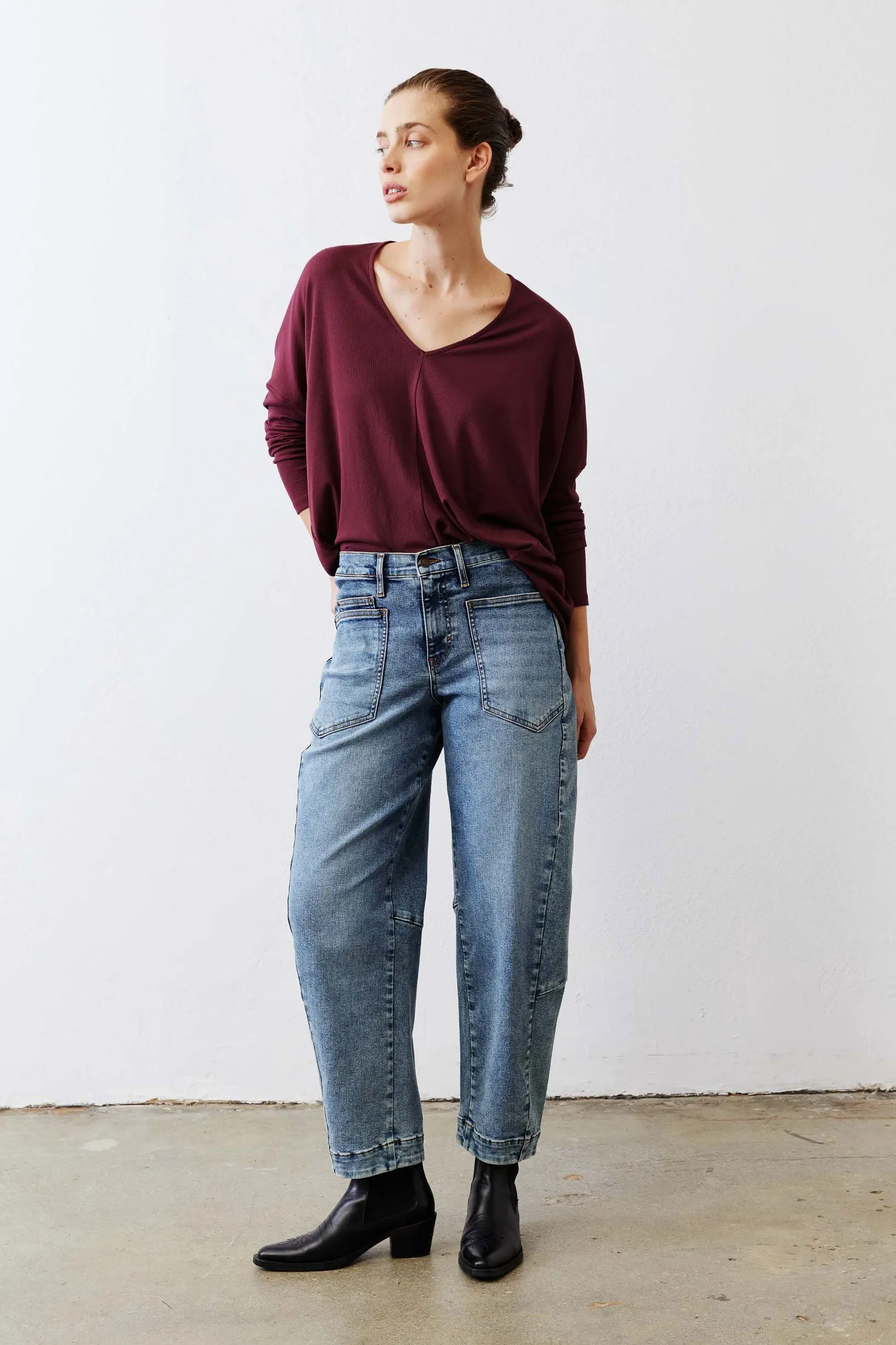 The Ribbed Dolman Long Sleeve Top sold by Ruti product image thumbnail 3