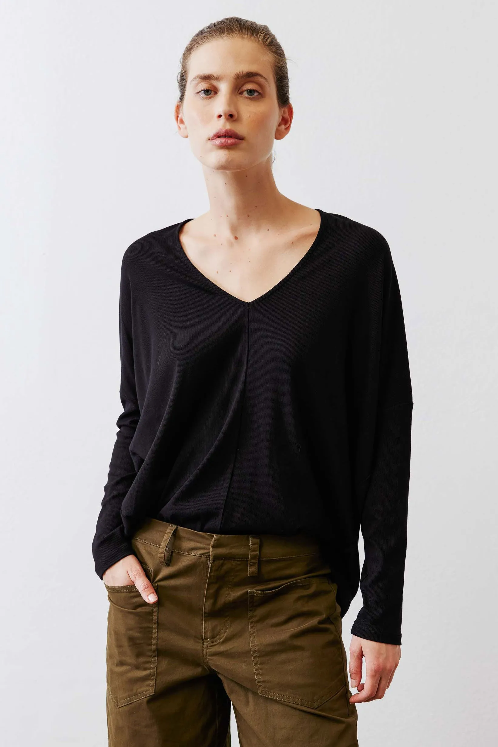 The Ribbed Dolman Long Sleeve Top sold by Ruti product image thumbnail 2