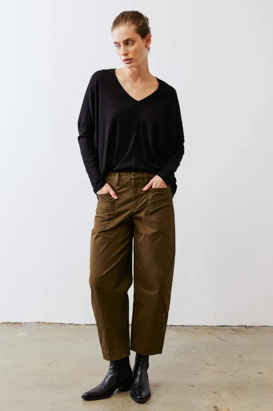 The Ribbed Dolman Long Sleeve Top sold by Ruti