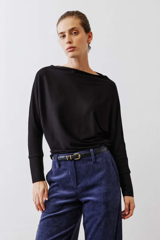 The Day to Day Ribbed Dolman Top sold by Ruti