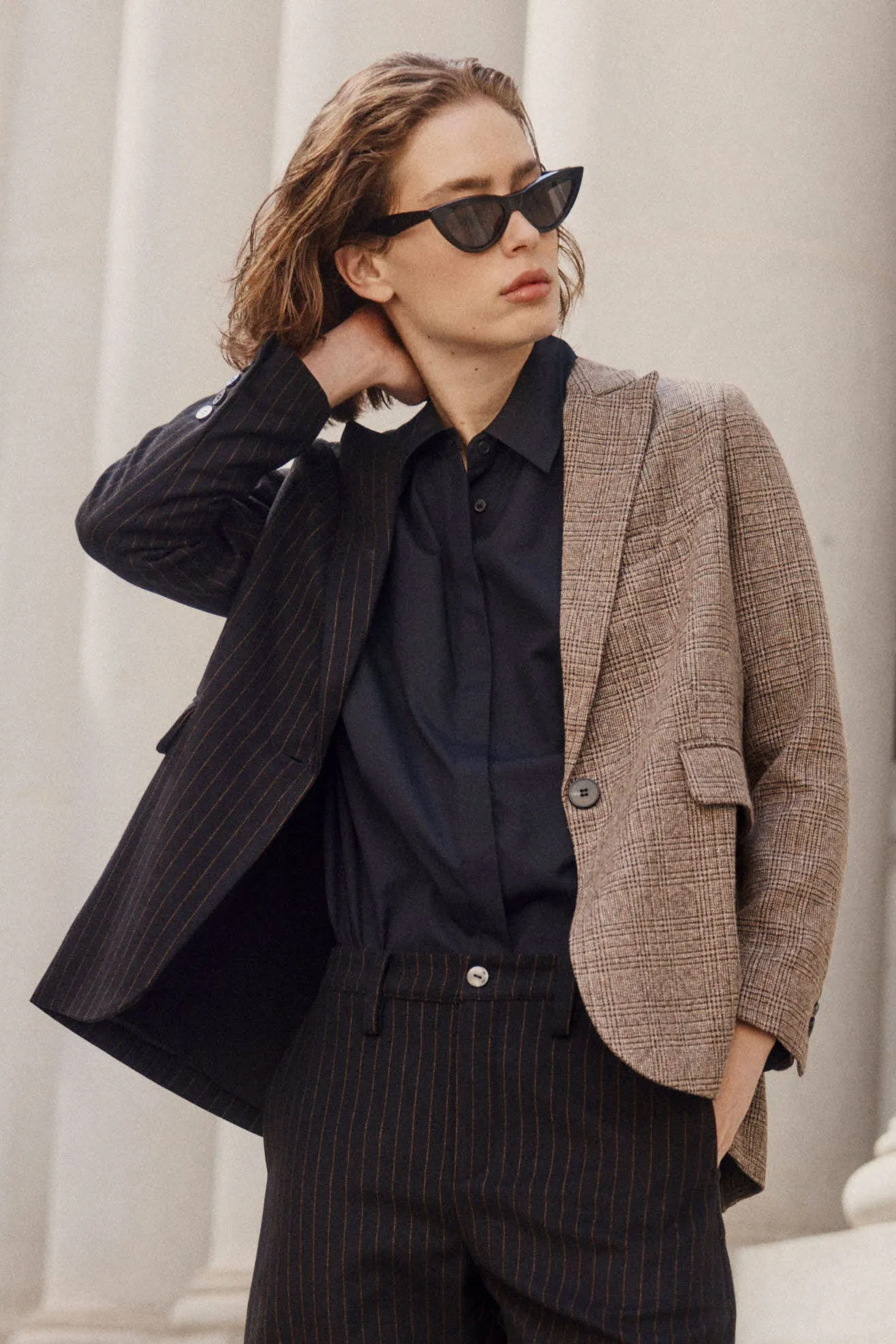 The Pinstripe Remix Blazer sold by Ruti product image thumbnail 3