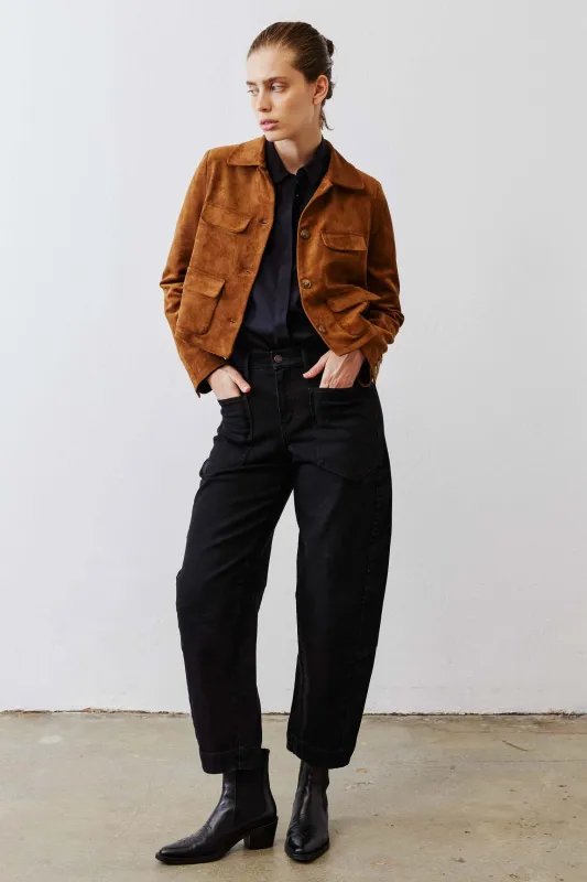 The Cropped Suede Jacket sold by Ruti