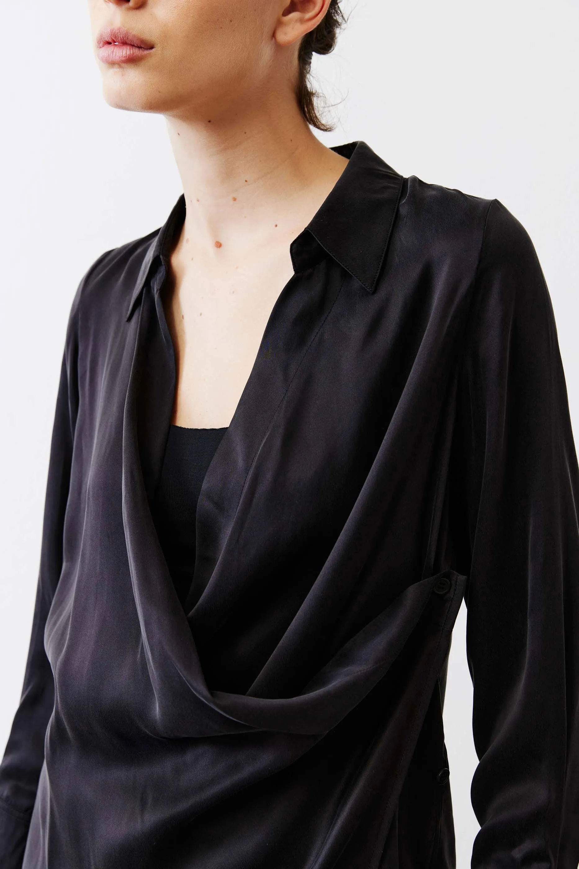 Collared Wrap Washable Silk Blouse sold by Ruti product image thumbnail 2