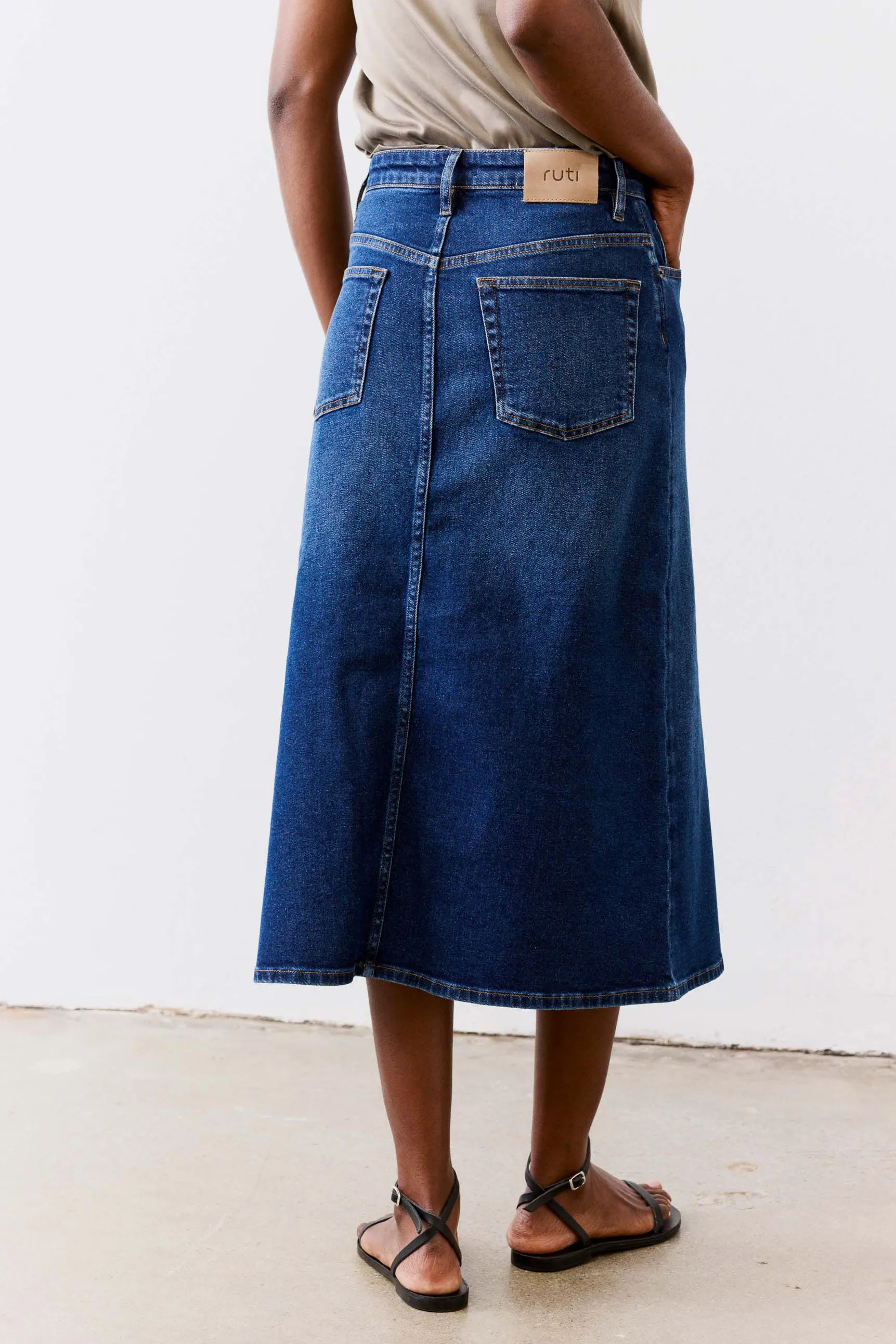 The Iconic Denim Midi Skirt sold by Ruti product image thumbnail 5