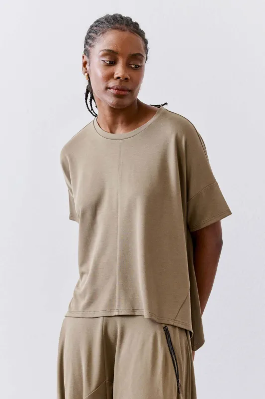 Ribbed Oversized Tee With Back Details sold by Ruti