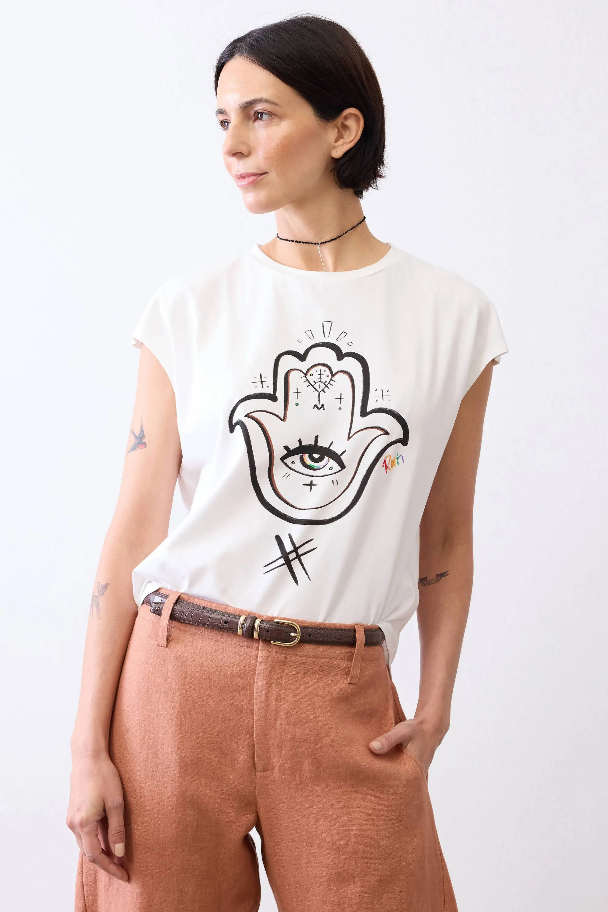 Hamsa With Pride Tee sold by Ruti product image thumbnail 3
