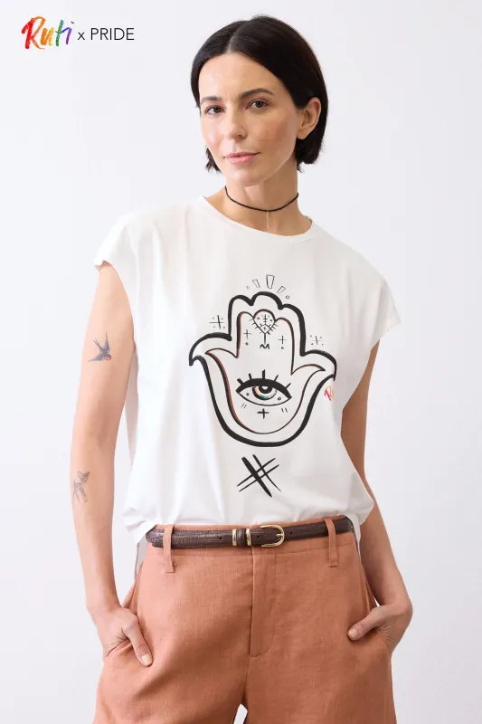 Hamsa With Pride Tee sold by Ruti