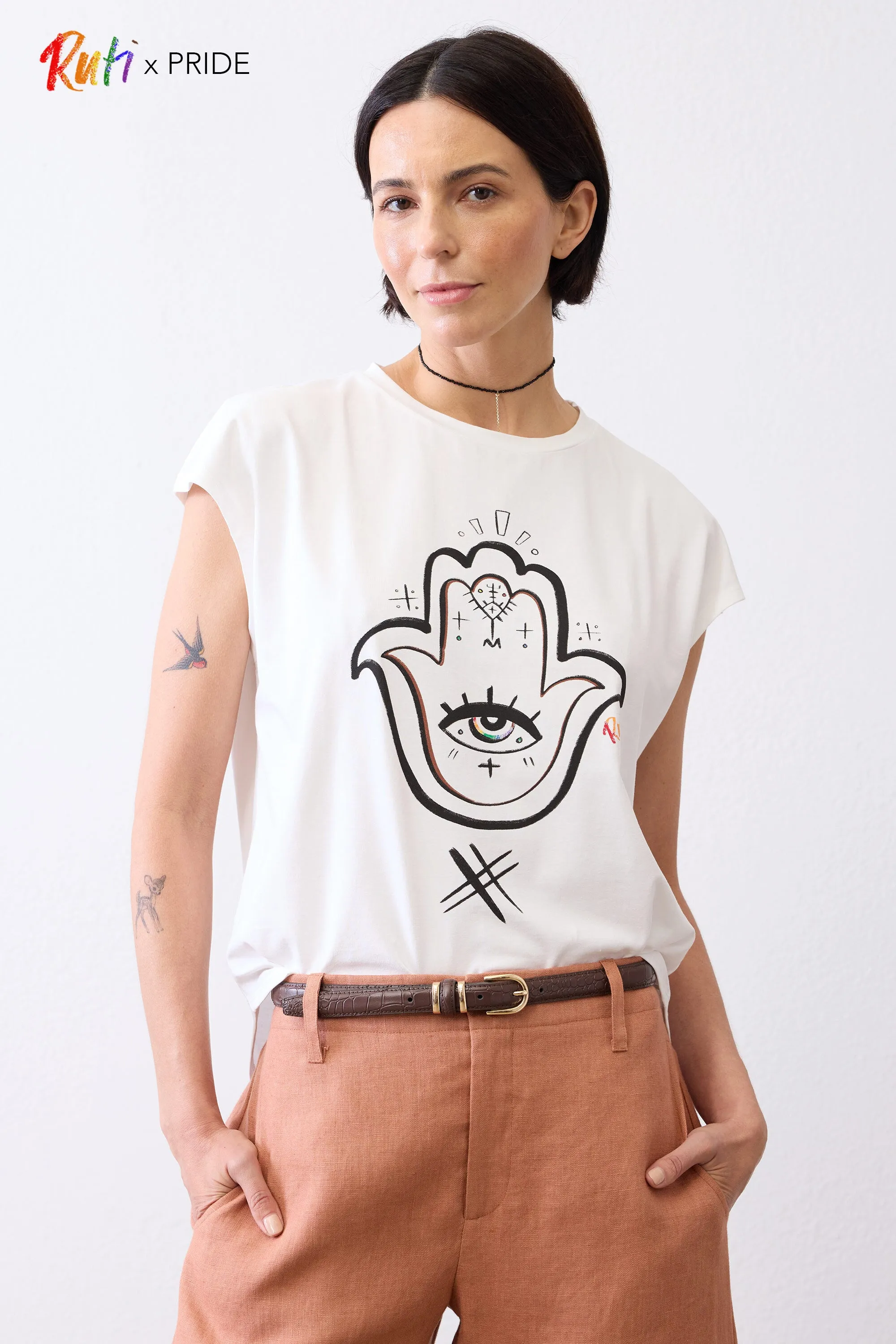 Hamsa With Pride Tee sold by Ruti