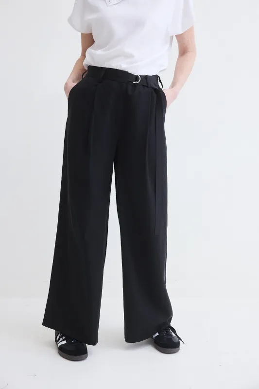 The Editor Linen Blend Wide Leg Trousers sold by Ruti